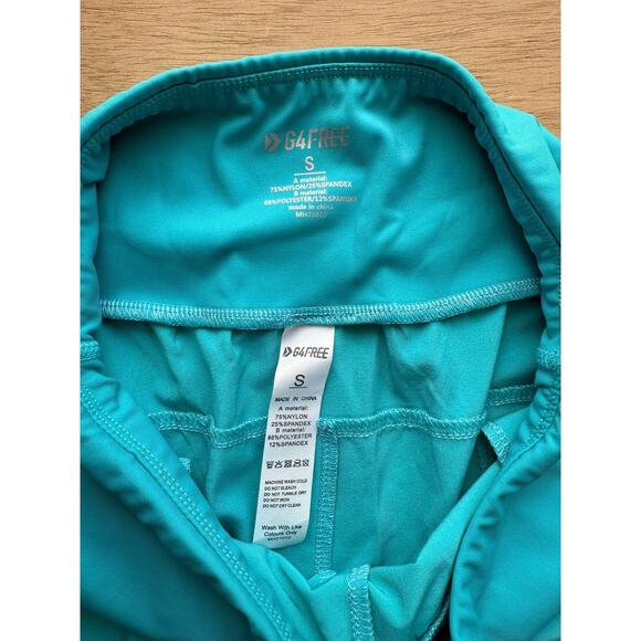 G4 Free Shorts Small Women’s Activewear Running Shorts Teal Blue outerwear - Picture 4 of 5